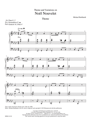 Theme and Variations on Noël Nouvelet (Downloadable)