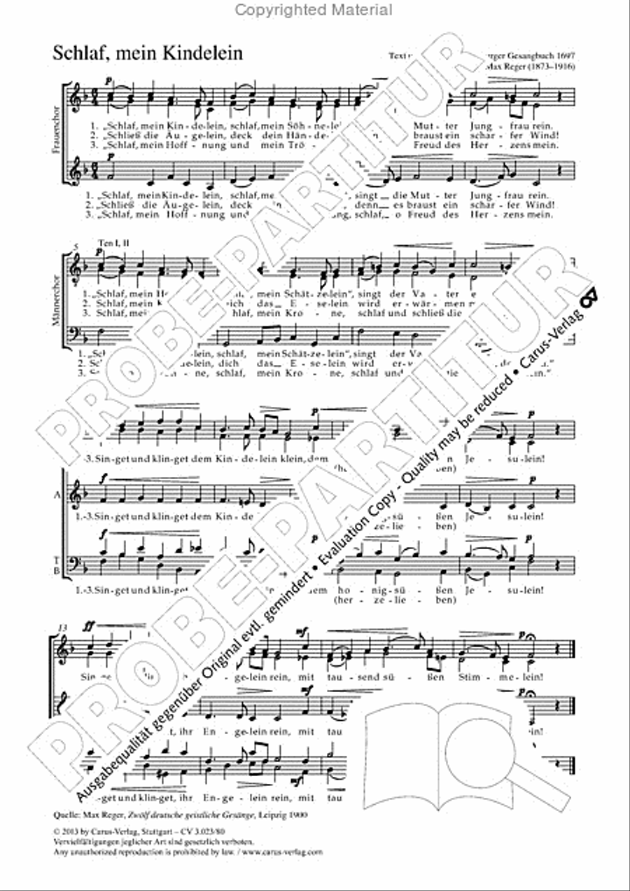 Schlaf, mein Kindelein Choir scores gallery preview page 2