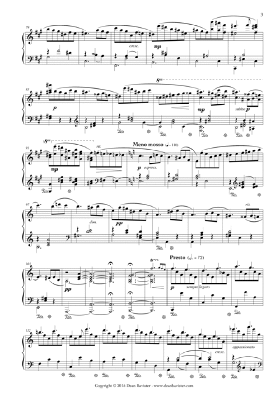 Waltz in A minor for Piano (Opus 25) Piano Solo scores gallery preview page 4