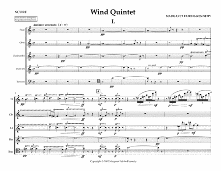[Fairlie-Kennedy] Wind Quintet