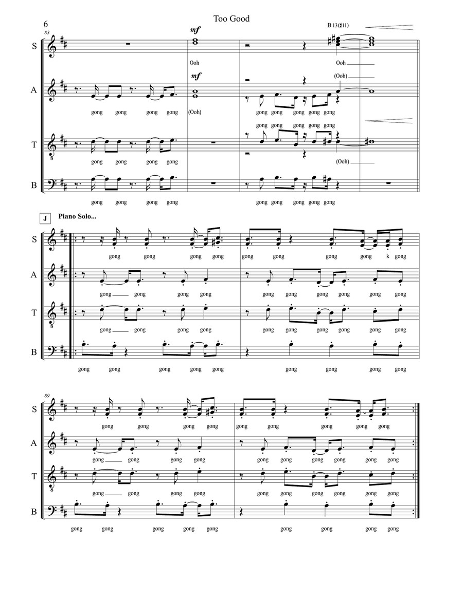 Too Good Divisi scores gallery preview page 6