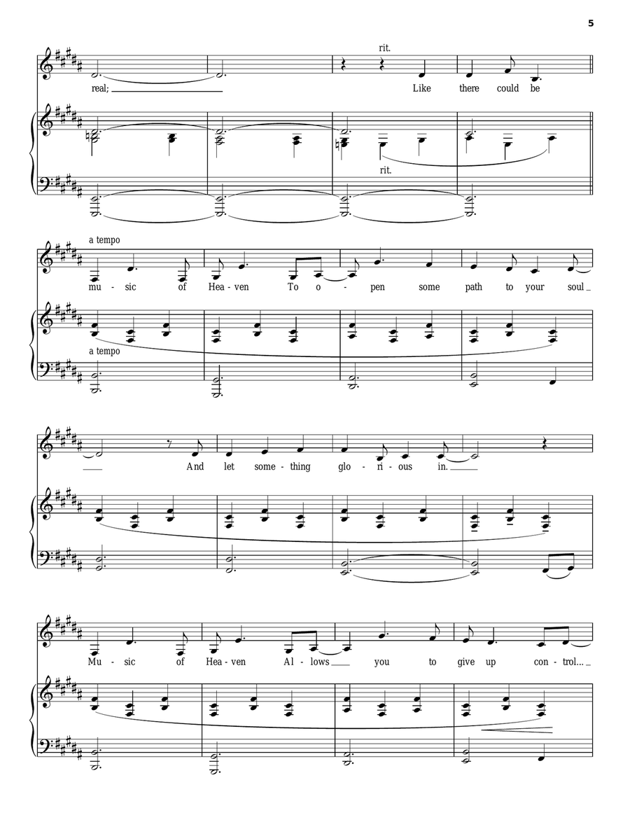 Music Of Heaven (from Wearing Someone Else's Clothes) Piano, Vocal scores gallery preview page 5