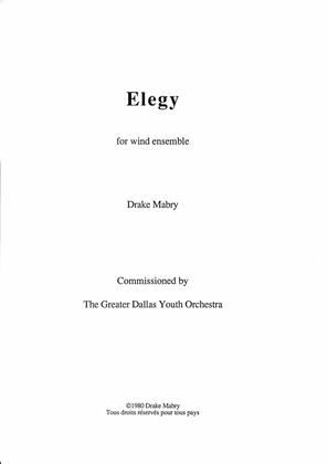 Elegy for wind ensemble (score)