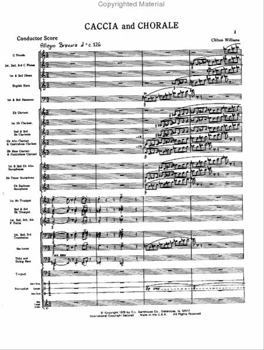 Caccia and Chorale Concert Band scores gallery preview page 2