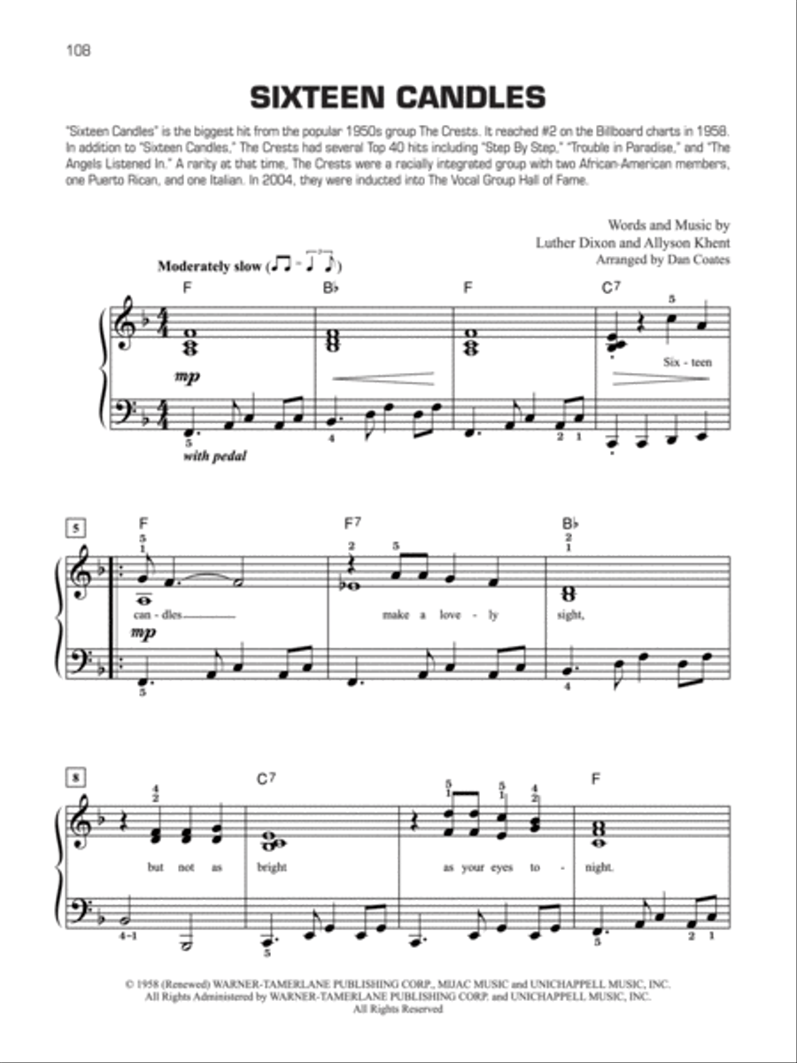 Decade by Decade 1950s Decade by Decade 1950s Easy Piano scores gallery preview page 4