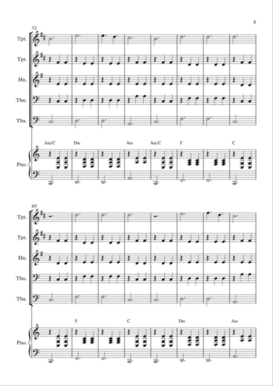 La Valse D'amelie La Valse D'amelie Brass Ensemble scores gallery preview page 5
