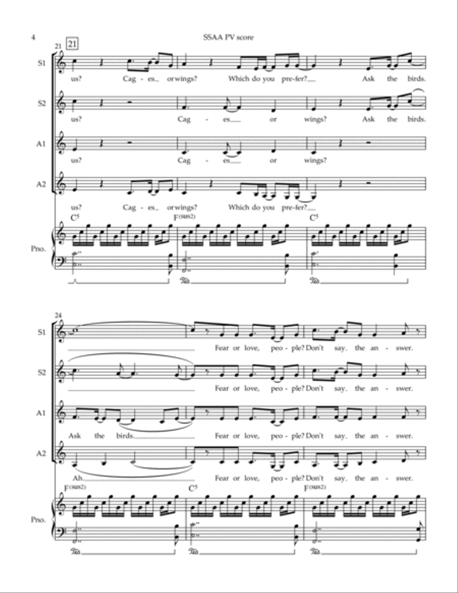 Louder Than Words SSAA scores gallery preview page 4
