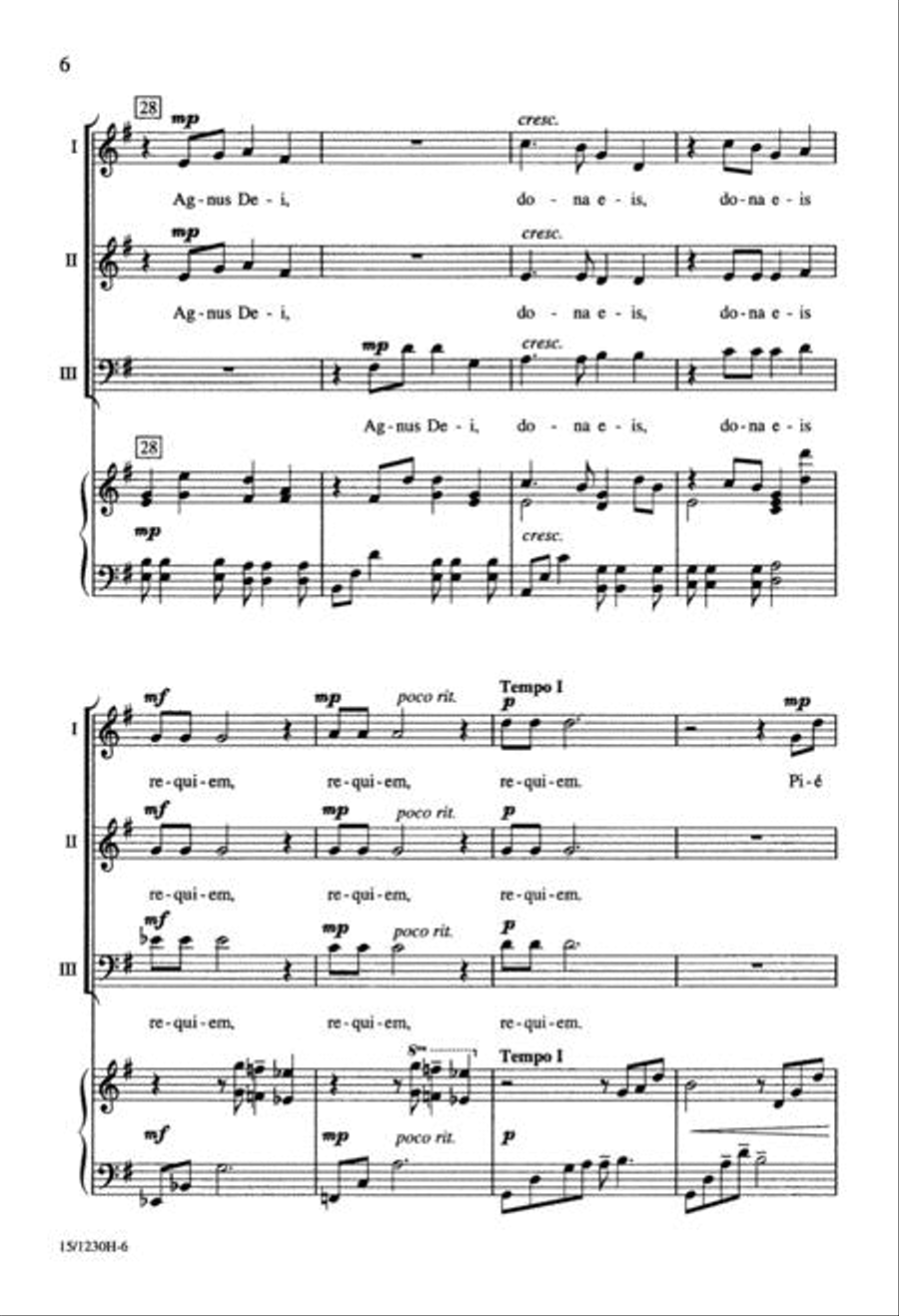 Pié Jesu Pié Jesu 3-Part scores gallery preview page 6