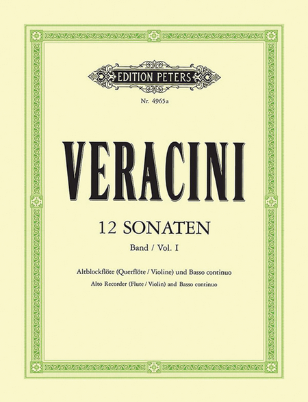 12 Sonatas for Alto Recorder (Flute/Violin) and Continuo, Vol. 1