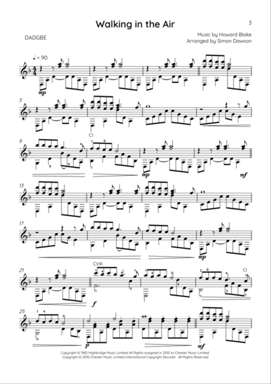Walking In The Air Acoustic Guitar scores gallery preview page 3