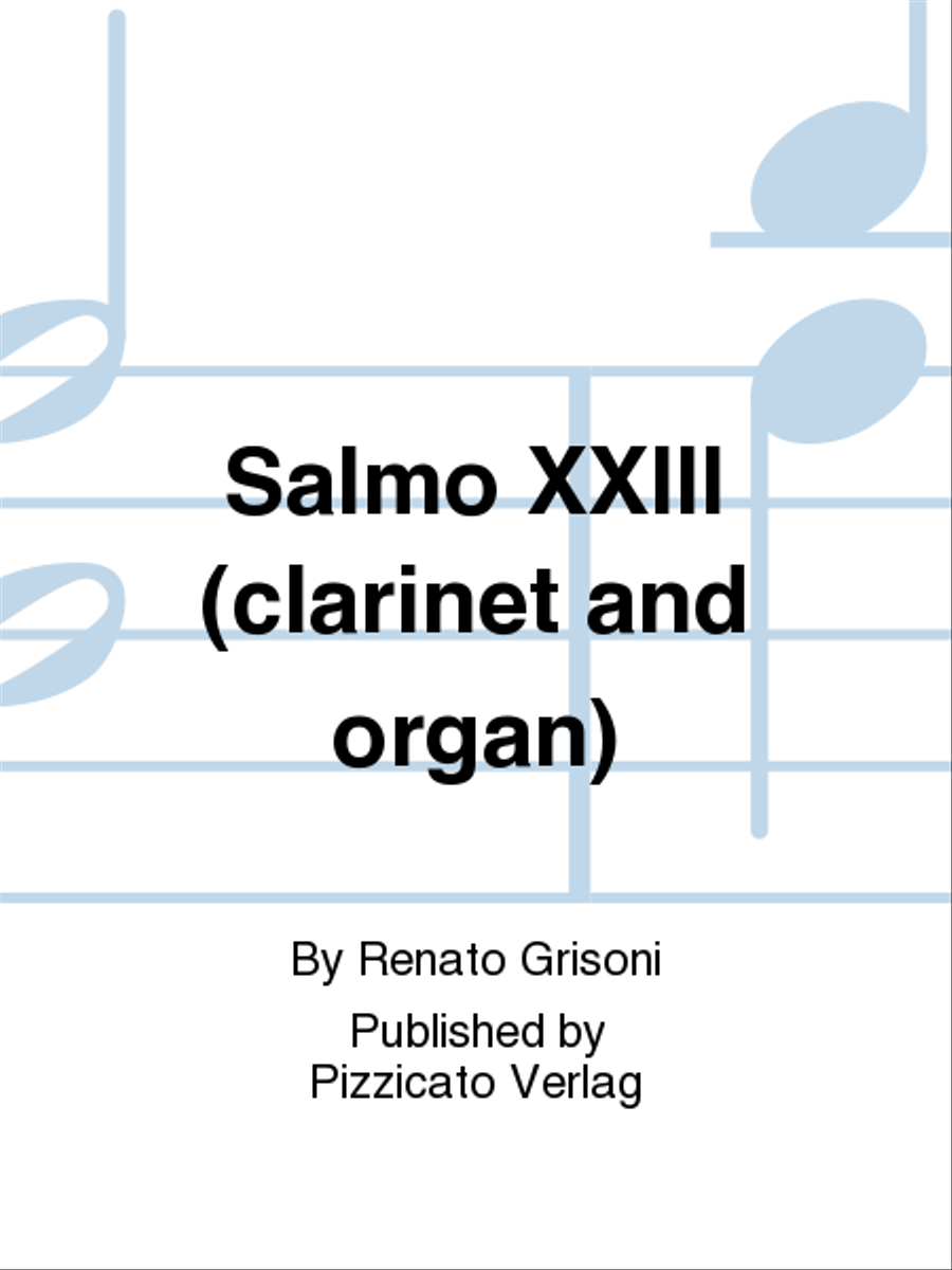 Salmo XXIII (clarinet and organ) Clarinet scores gallery preview page 1