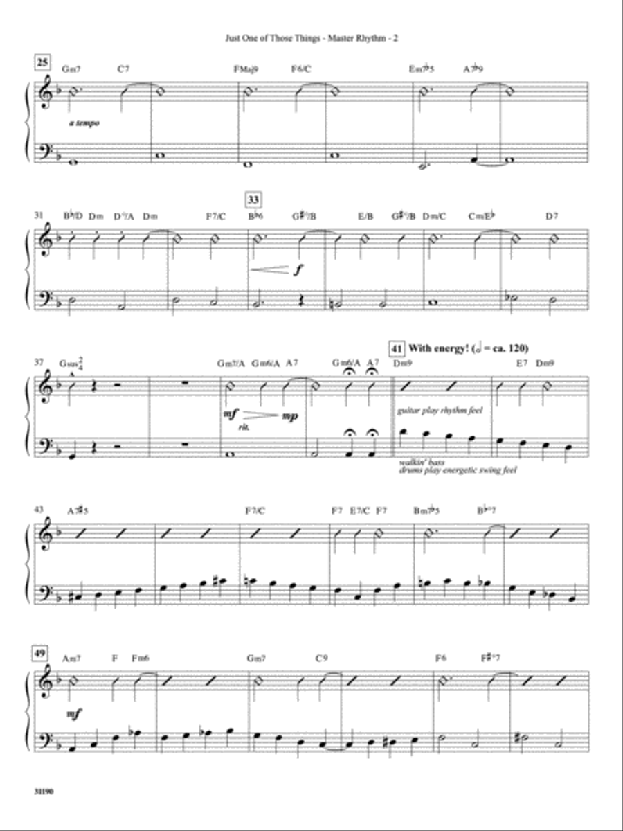 Just One of Those Things: Master Rhythm Part scores gallery preview page 2
