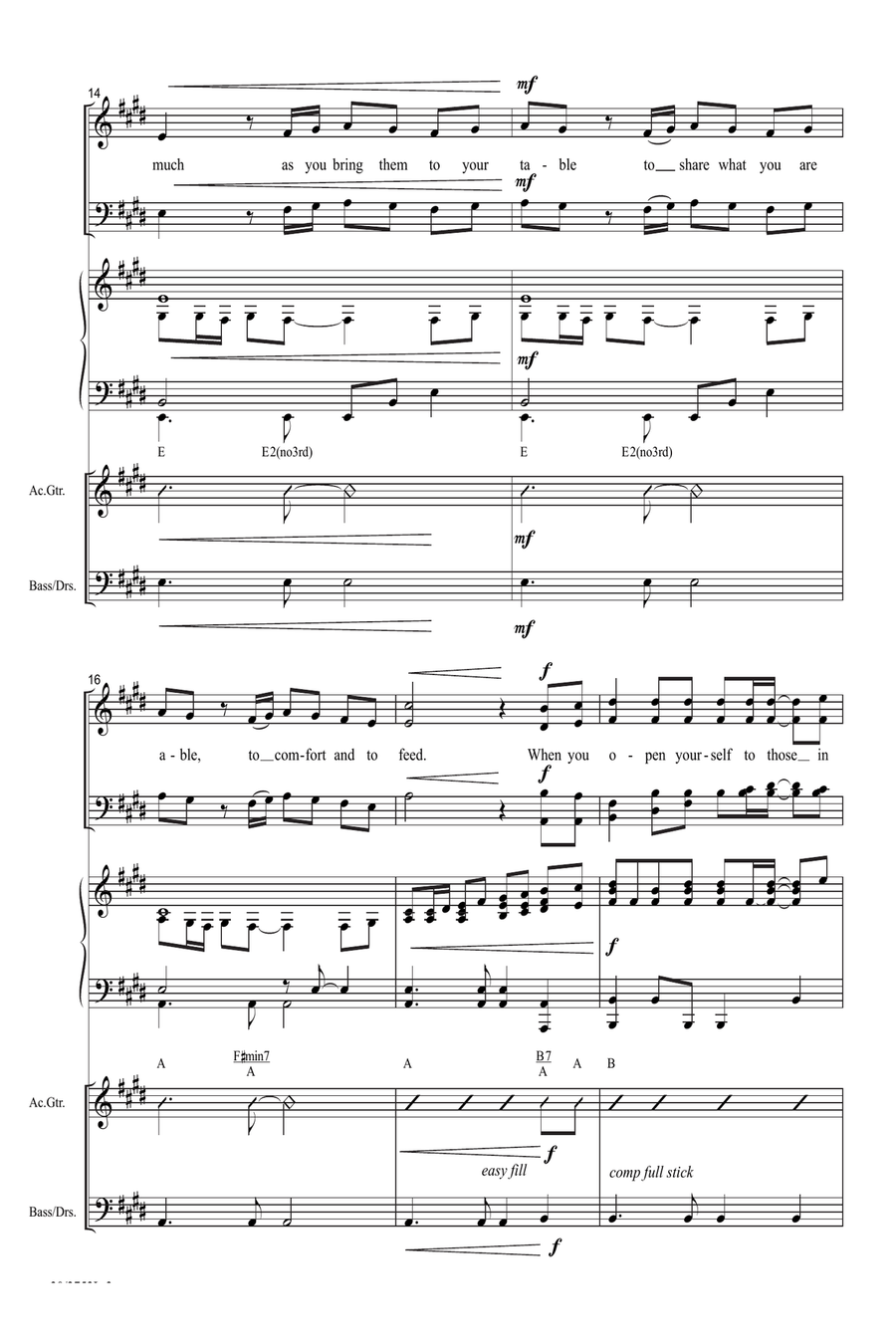Inasmuch - Rhythm Score and Parts (Digital Download) Rhythm Section scores gallery preview page 5