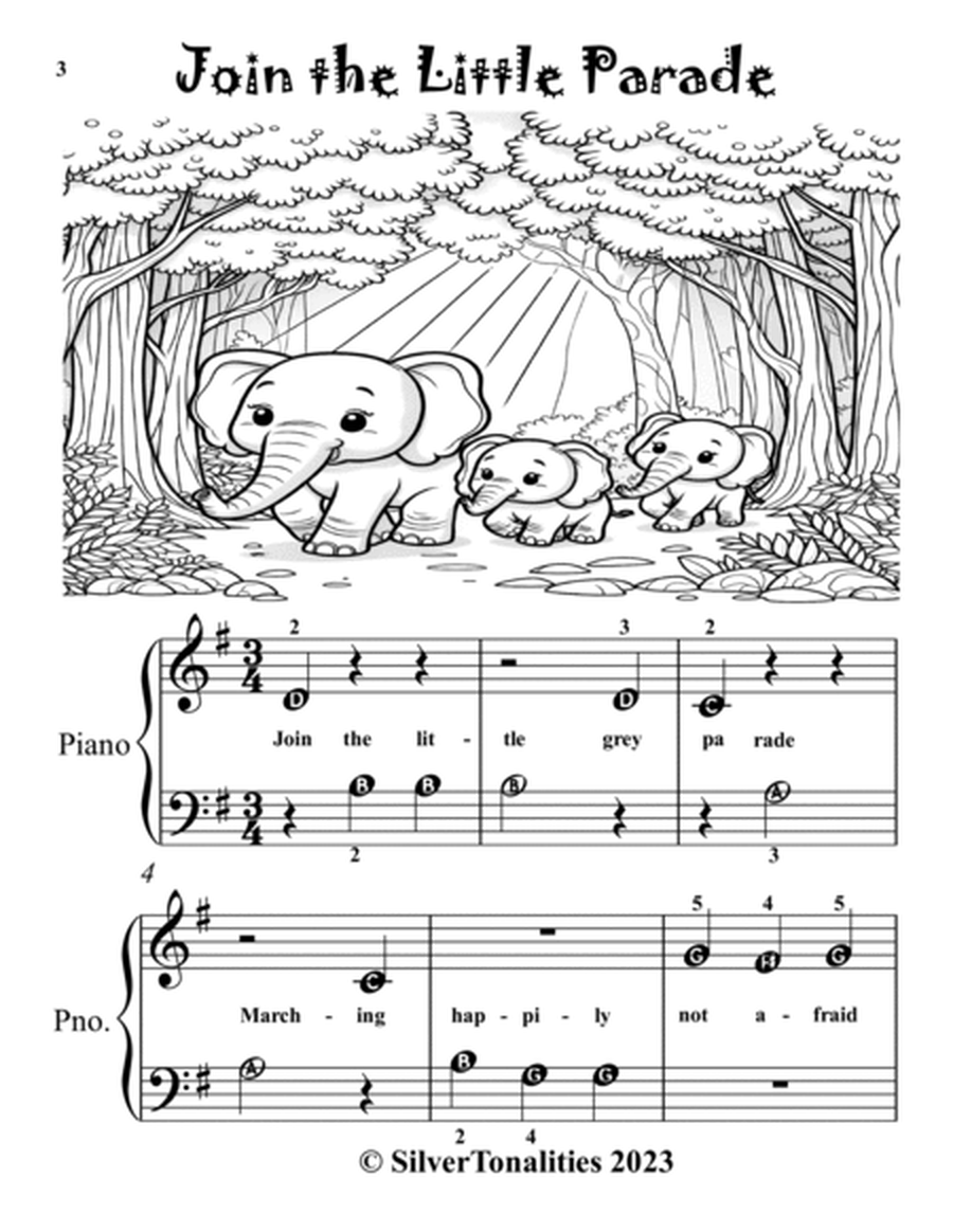 The Little Grey Elephant for Beginner Piano