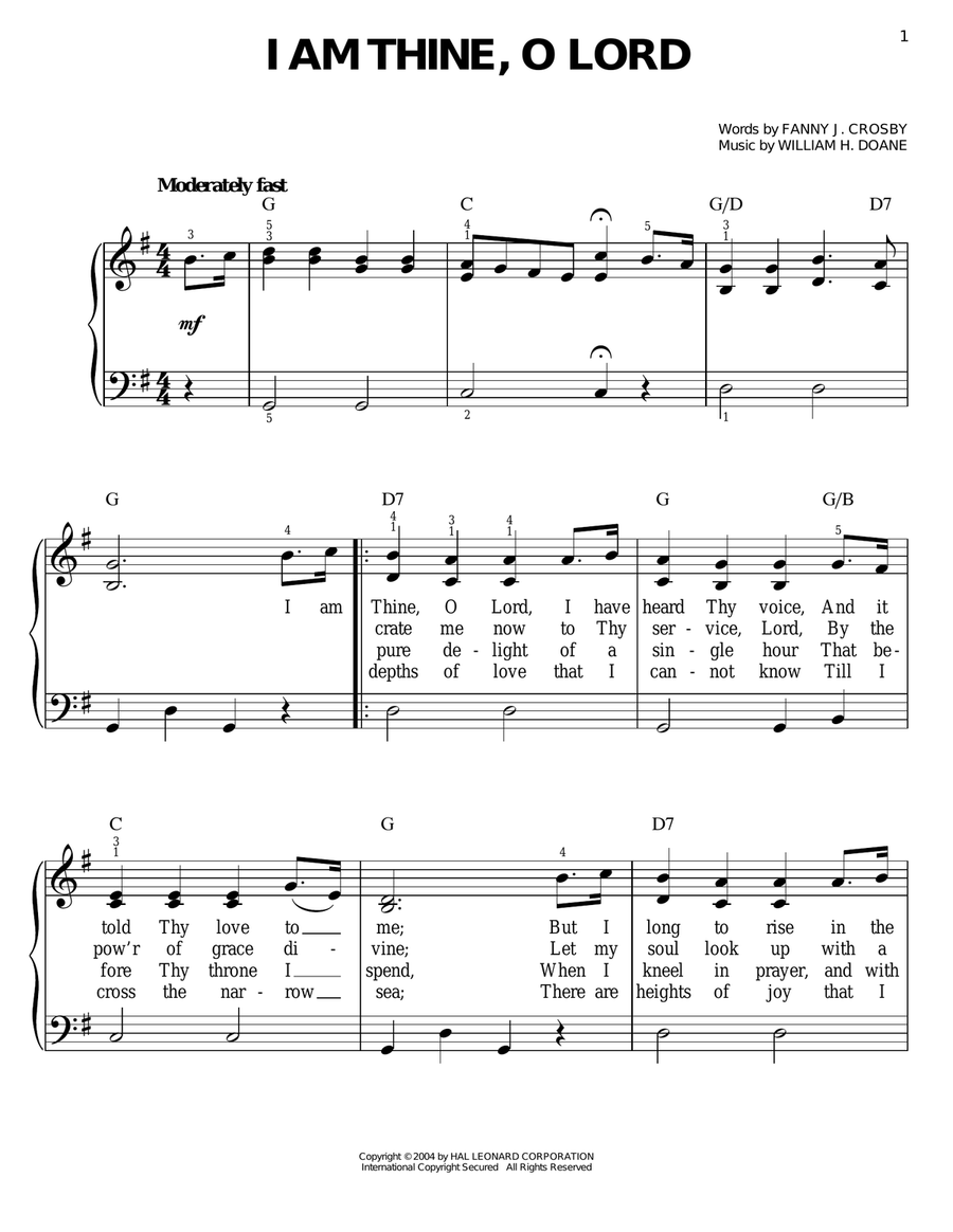I Am Thine, O Lord