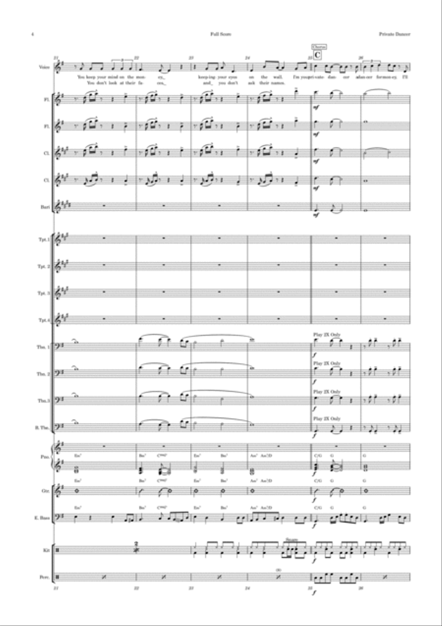 Private Dancer Jazz Ensemble scores gallery preview page 4
