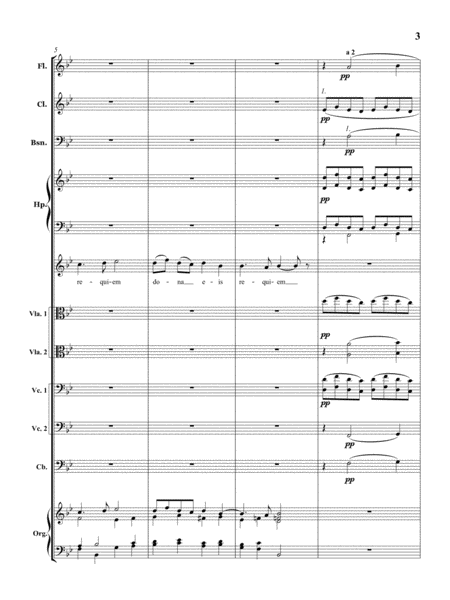 PIE JESU (from 'Requiem in D minor', Op. 48) FULL SCORE AND PARTS REEDITED image number null