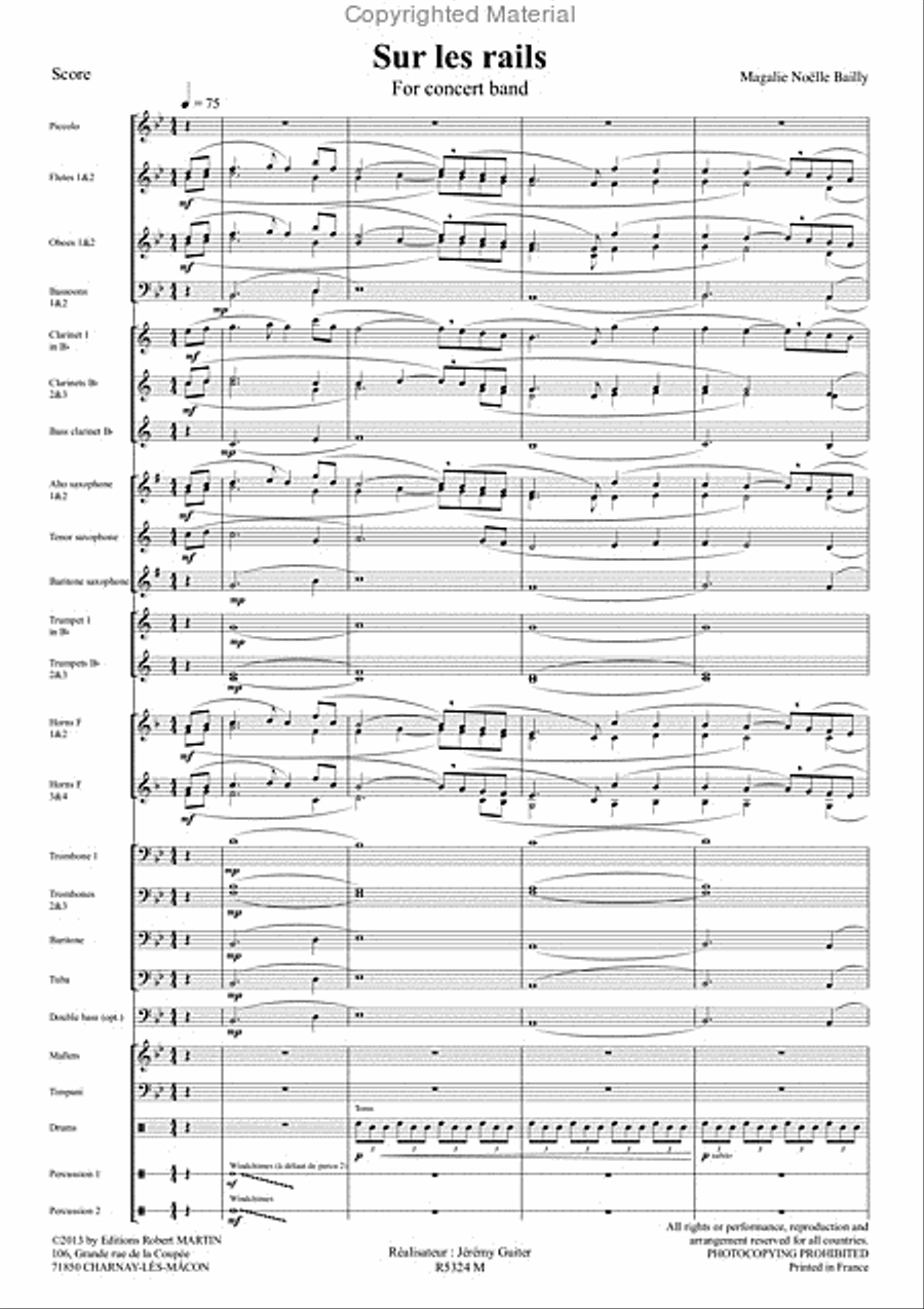 Sur les rails Sur les rails Concert Band scores gallery preview page 2