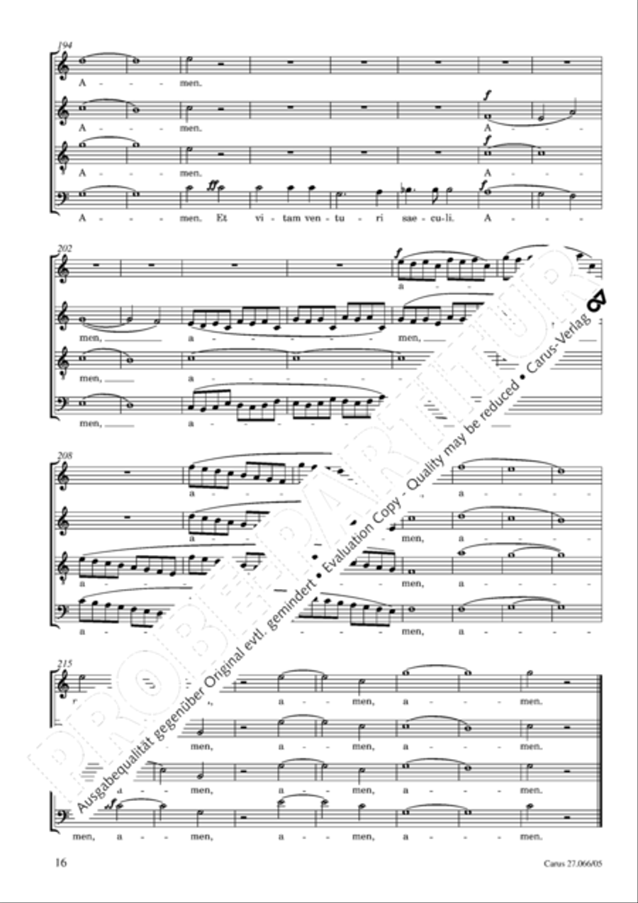 Mass in C major (Messe in C) 4-Part scores gallery preview page 17