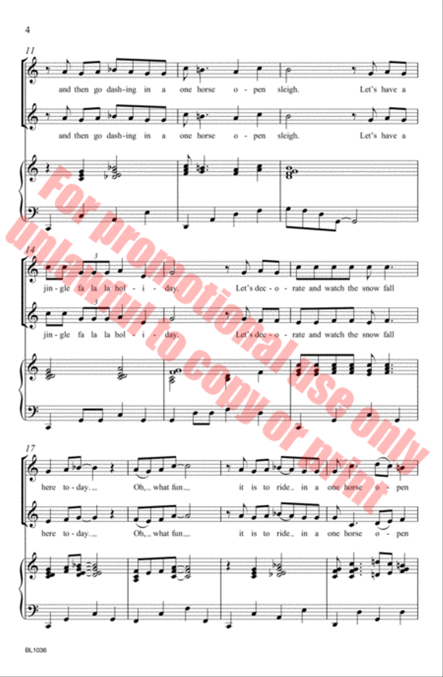 Jingle Fa La La Holiday Choir scores gallery preview page 5