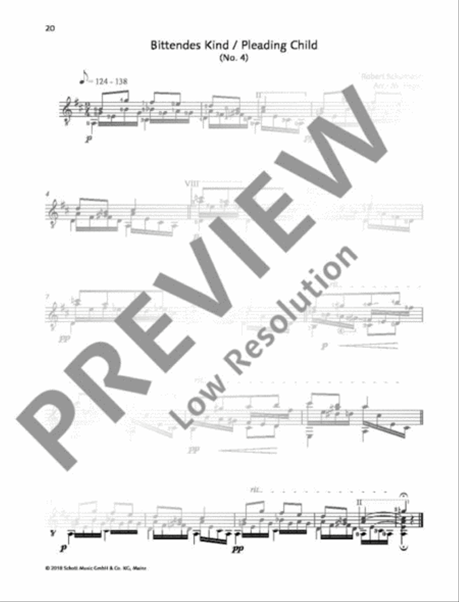 Schumann for Guitar Classical Guitar scores gallery preview page 21