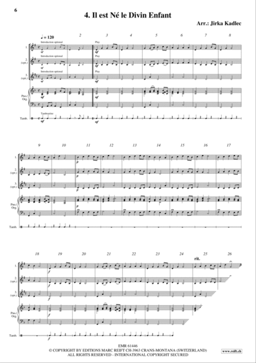 12 Easy Christmas Songs Brass Duet scores gallery preview page 6