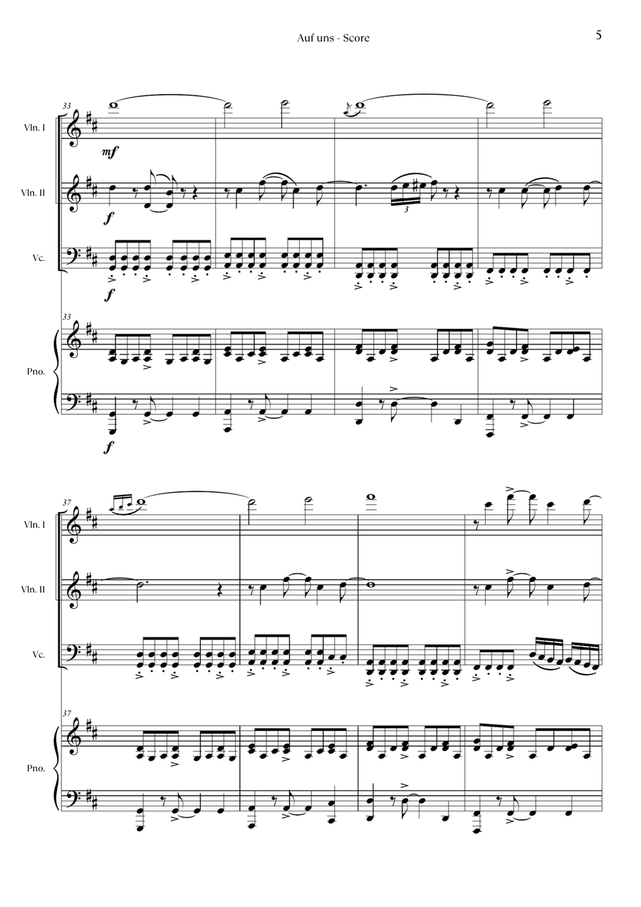 Auf Uns Piano Quartet scores gallery preview page 6
