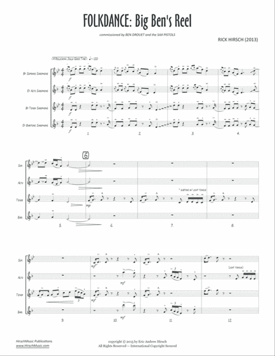 Big Ben's Reel Big Ben's Reel Woodwind Quartet scores gallery preview page 4