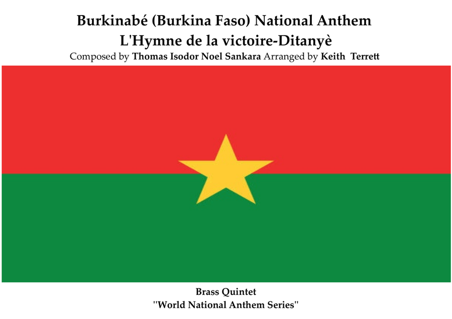 Burkinabé (Burkina Faso) National Anthem for Brass Quintet (World National Anthem Series) Brass Quintet scores gallery preview page 1