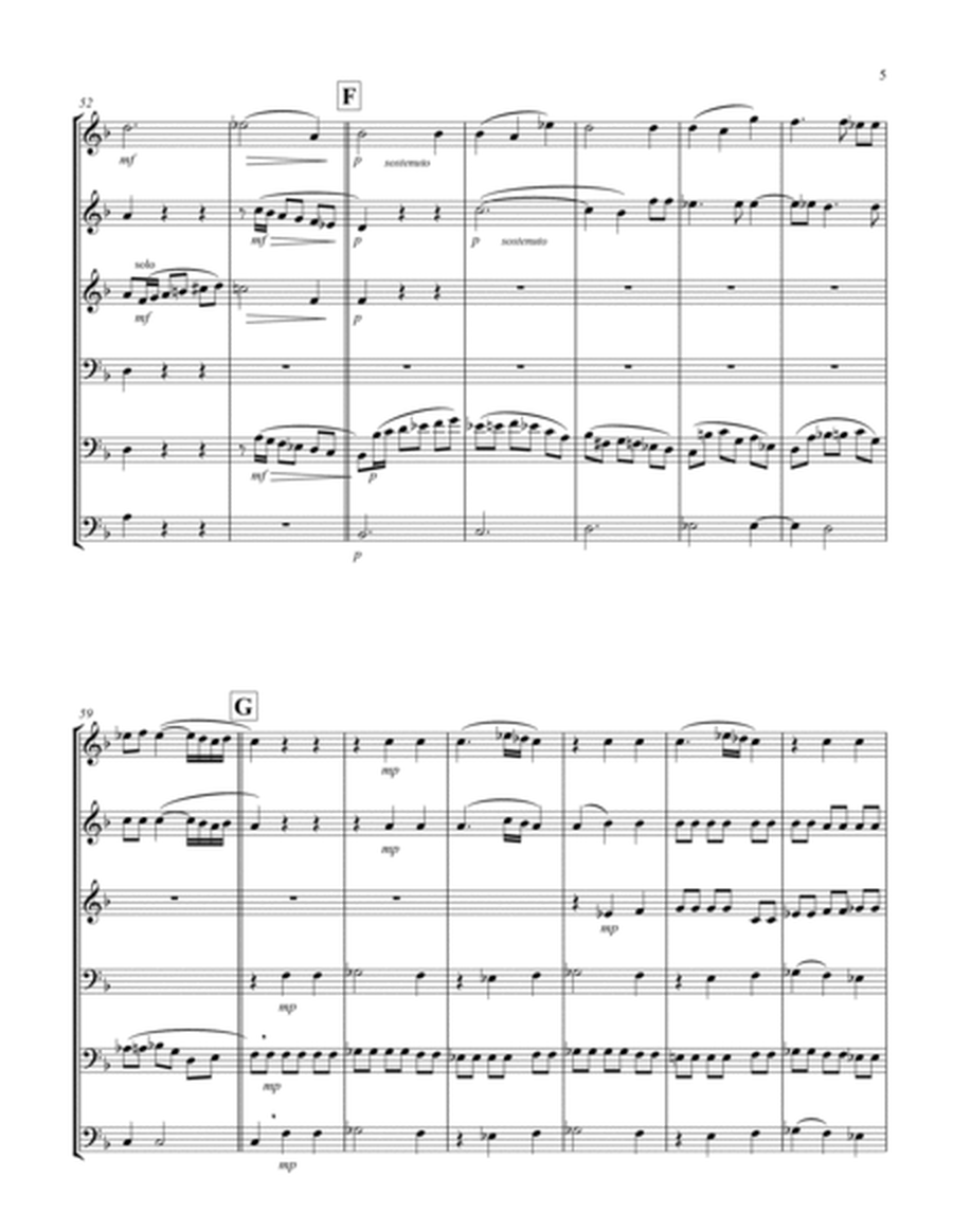 Recordare (from "Requiem") (F) (String Sextet - 3 Violins, 3 Cellos)