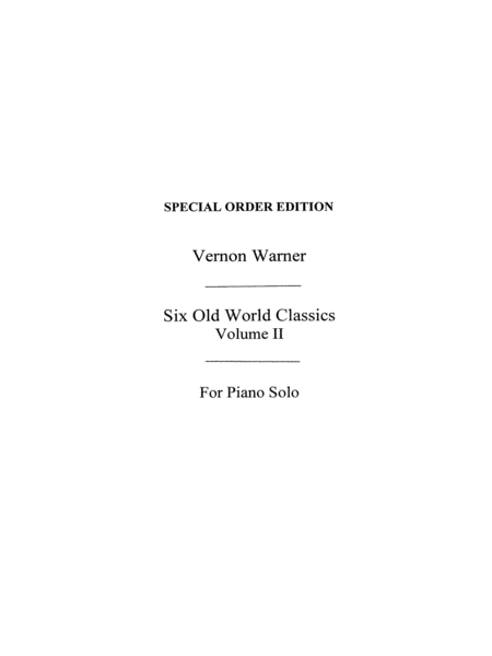 Six Old World Classics 2 Warner