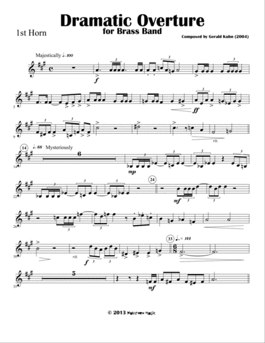 Dramatic Overture Brass Ensemble scores gallery preview page 4
