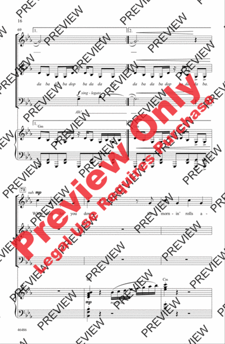 Another Day of Sun 3-Part scores gallery preview page 16