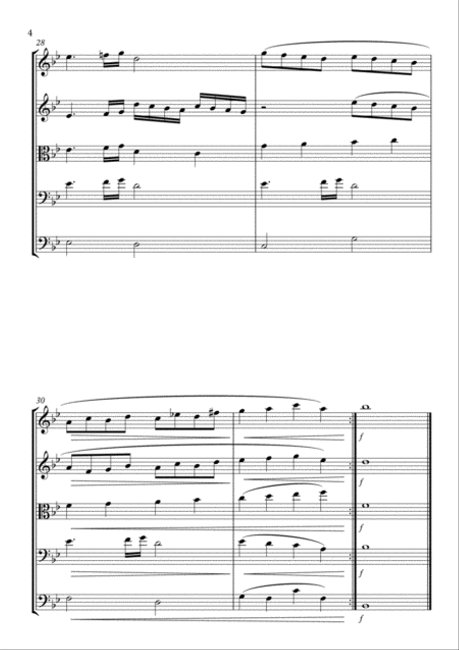Union in Bb String Quintet scores gallery preview page 4