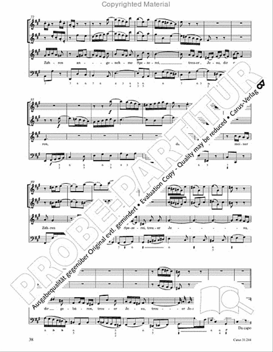 St. Matthew Passion (Matthaus-Passion) 4-Part scores gallery preview page 40
