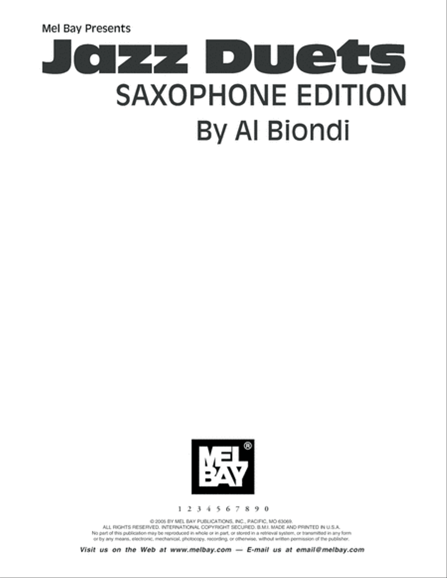 Jazz Duet - Saxophone Edition