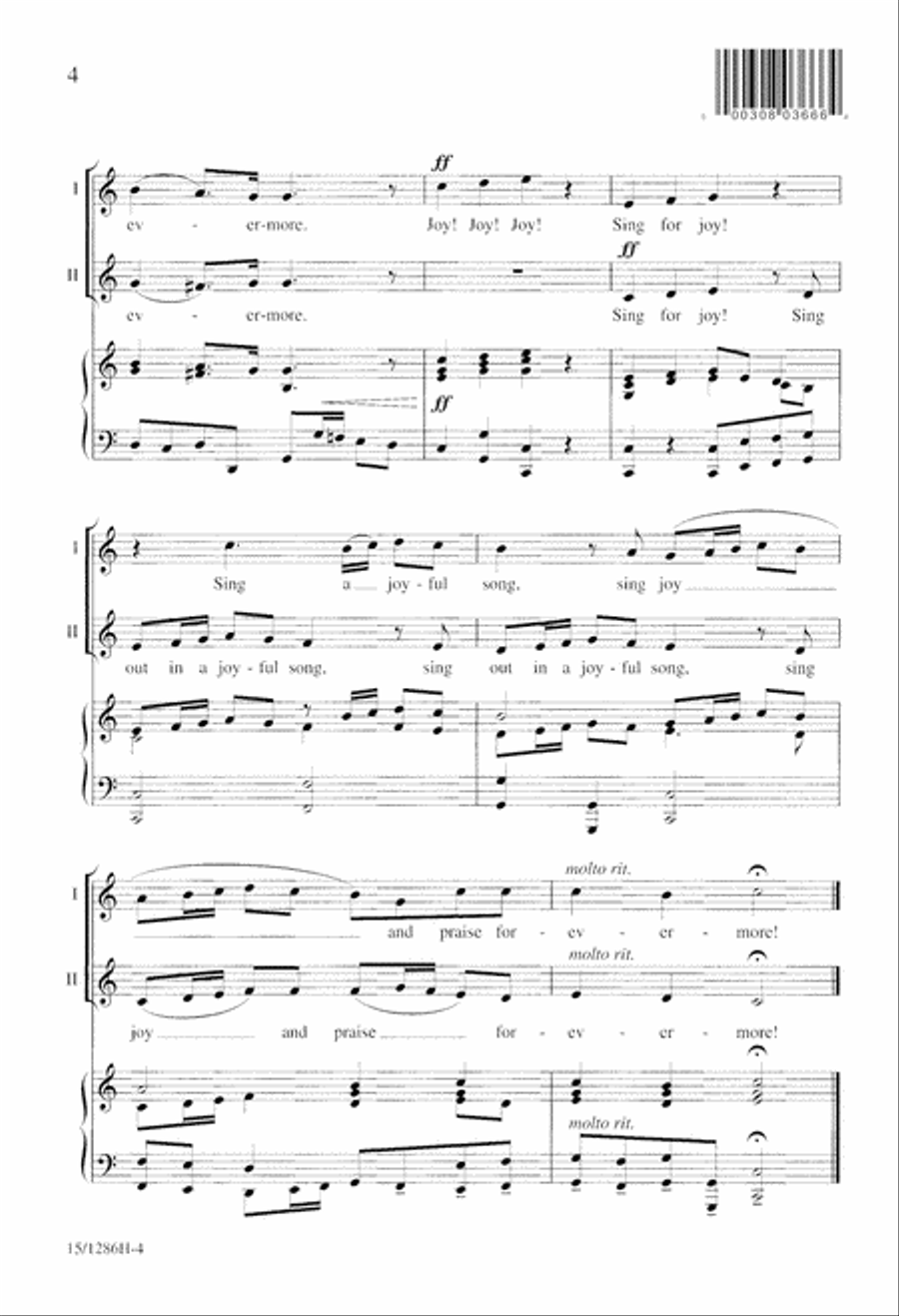 Sing for Joy! 3-Part scores gallery preview page 5