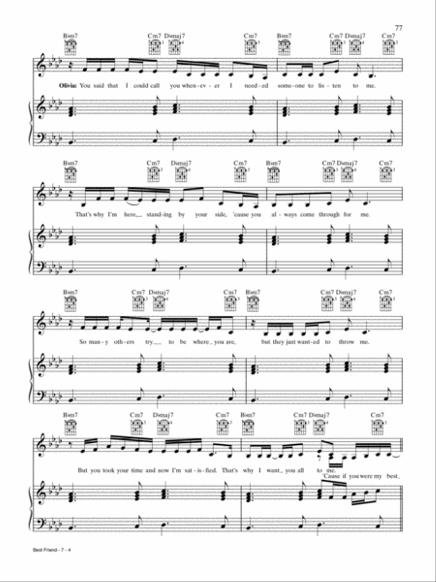 Best Friend Piano, Vocal, Guitar scores gallery preview page 4