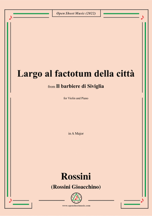 Book cover for Rossini-Largo al factotum della città,from 'Il barbiere di Siviglia'(L'inutile precauzione),for Viol