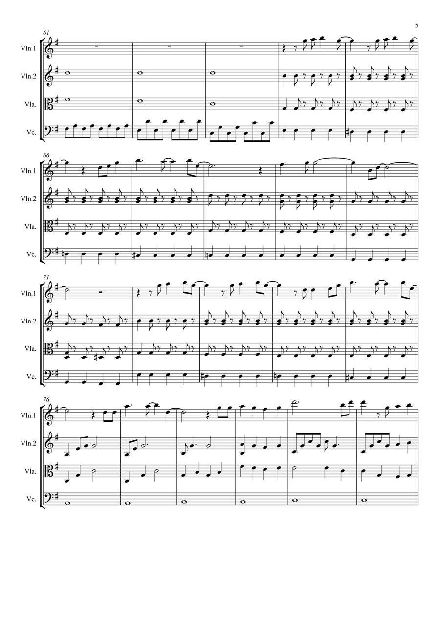 A Million Dreams A Million Dreams String Quartet scores gallery preview page 5