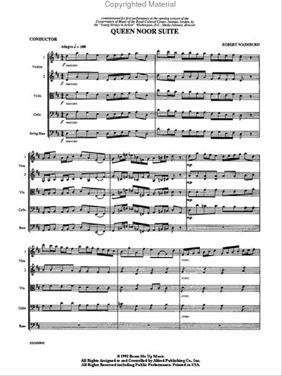Queen Noor Suite String Orchestra scores gallery preview page 2