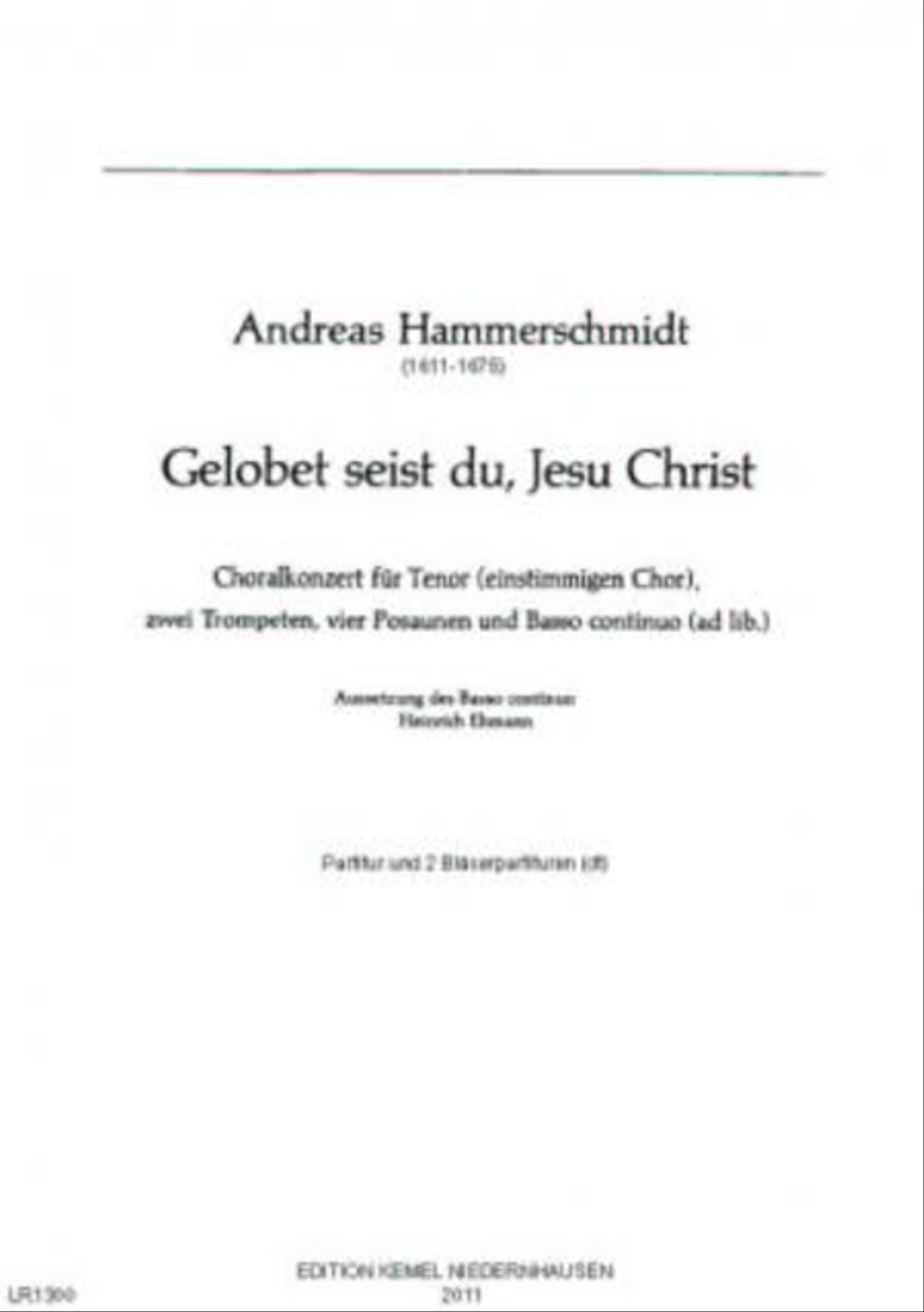 Gelobet seist du, Jesu Christ Unison Choir scores gallery preview page 1