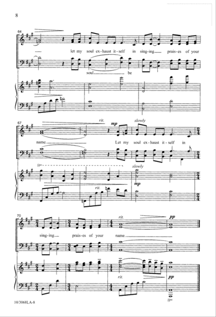 A Prayer of Need A Prayer of Need 4-Part scores gallery preview page 8