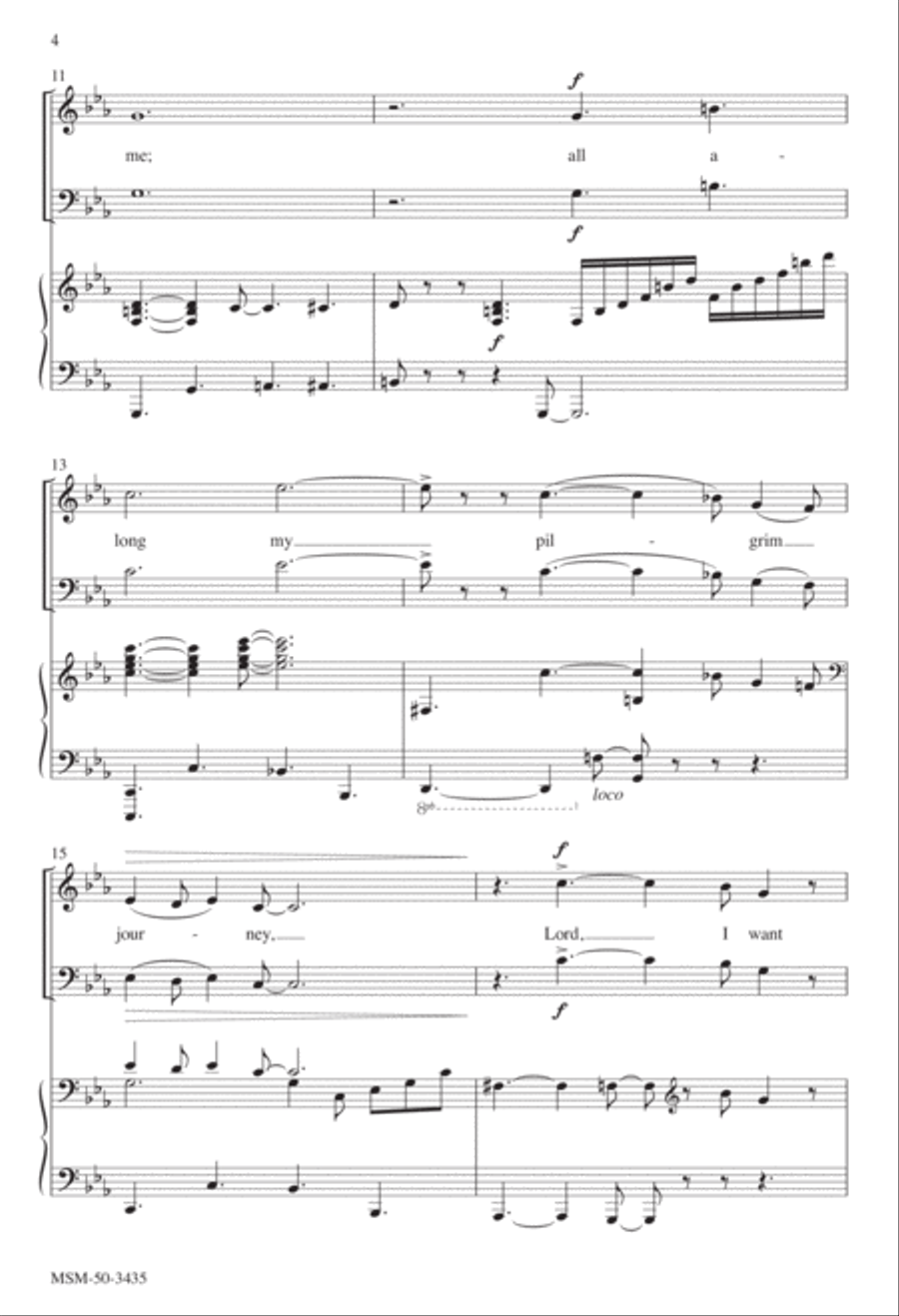 I Want Jesus to Walk with Me 3-Part scores gallery preview page 4