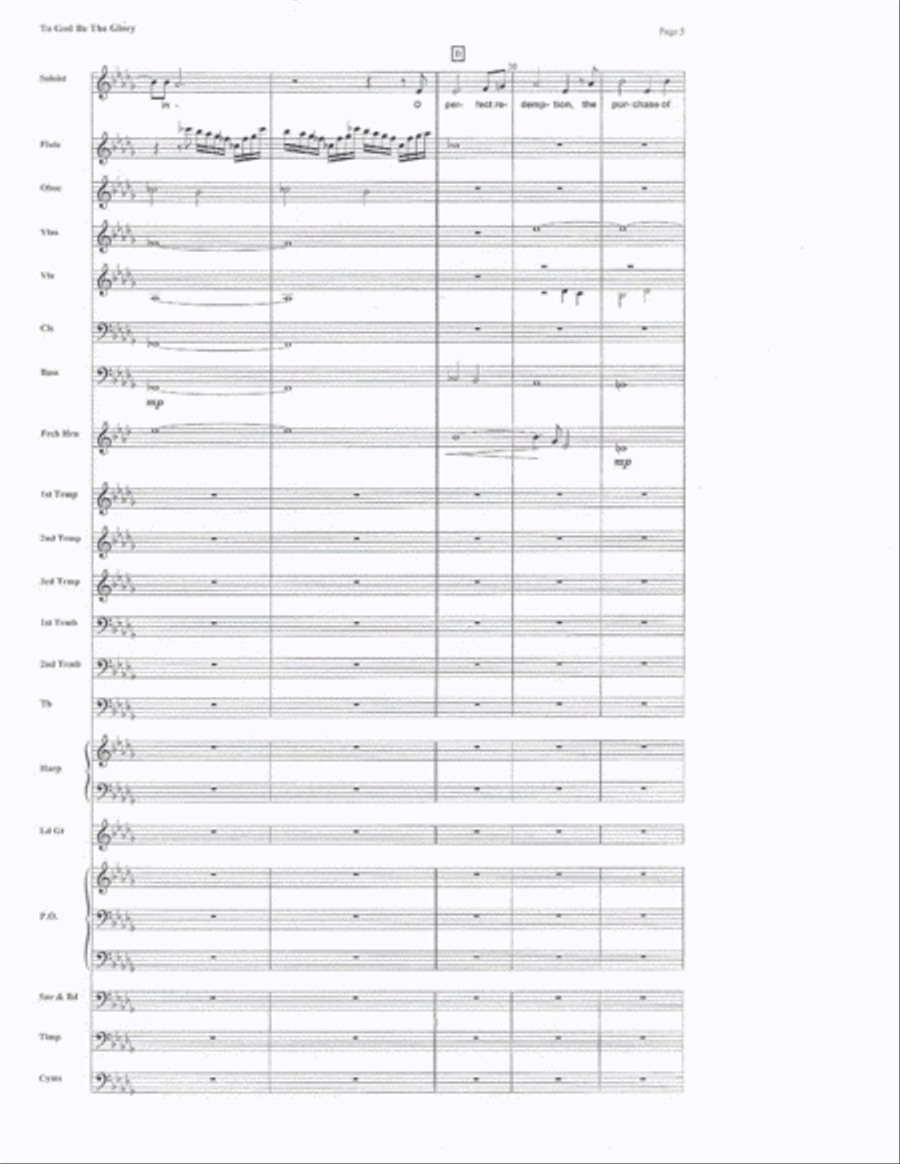 To God be the Glory To God be the Glory Percussion Ensemble scores gallery preview page 5