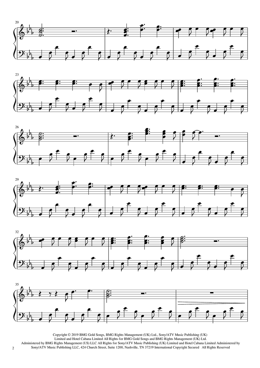 Before You Go Piano Solo scores gallery preview page 2