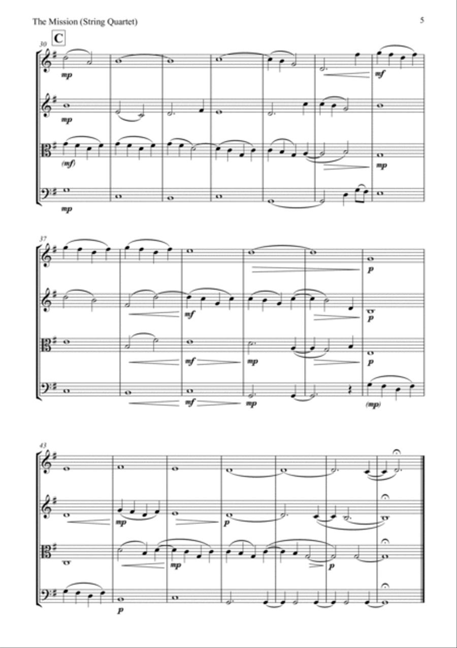 The Mission String Quartet scores gallery preview page 5