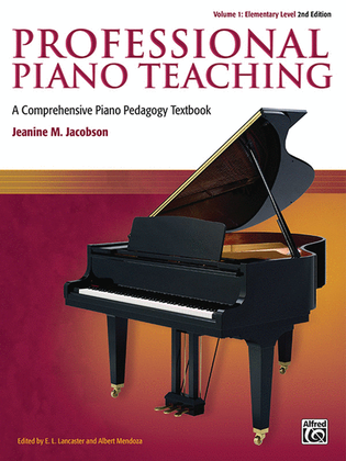 Book cover for Professional Piano Teaching, Volume 1