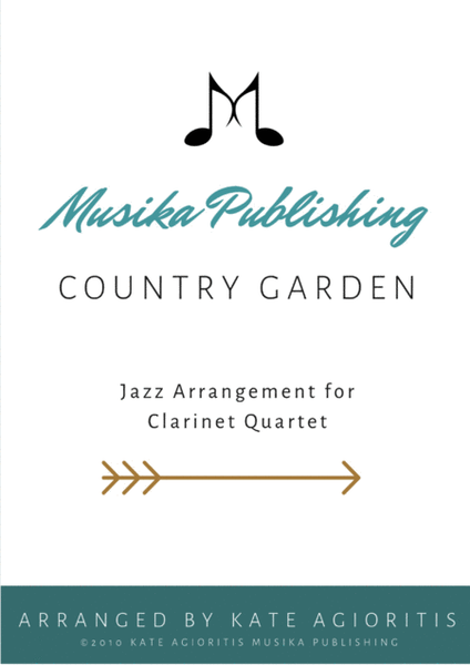 Country Garden - Jazz Arrangement - For Clarinet Quartet image number null