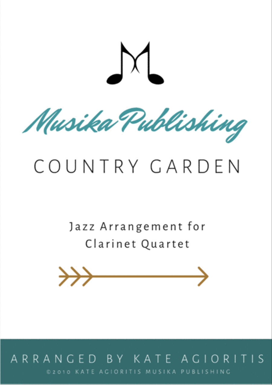 Country Garden - Jazz Arrangement - For Clarinet Quartet Country Garden - Jazz Arrangement - For Clarinet Quartet Clarinet Quartet scores gallery preview page 1